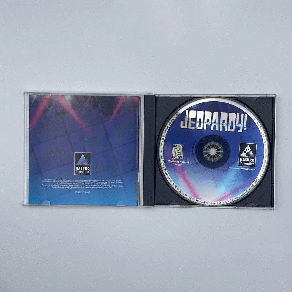 Jeopardy! CD-ROM PC Game (1998) Hasbro Interactive Windows 95/98‎ Alex Trebek